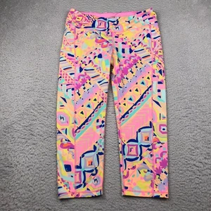 Leggings recortados Lilly Pulitzer Luxletic fin de semana para mujer L fiesta multi plátano - Imagen 1 de 12