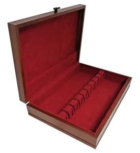 Vintage Tarnish Resistant Wood Silverware Flatware Wooden Storage Chest Box 2 - Picture 1 of 9