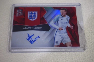Jamie Vardy - England - Panini Spectra 2016/17 - Autograph 37/65 - Image 1 of 4