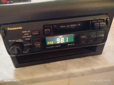 Autoradio Stereo cassette  PANASONIC  con Carrello  Made In Japan Da Rivedere  - Immagine 1 di 4