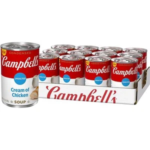 (12 Pack) Campbell's Condensed Unsalted Cream of Chicken Soup, 10.5 Ounce - Picture 1 of 7