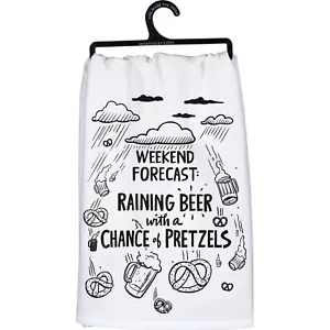 Primitives by Kathy Forecast Raining Beer Kitchen Dish Towel 115267 New - Picture 1 of 2