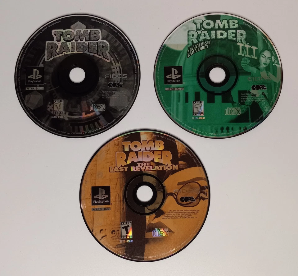 Игры Tomb Raider PS1 (3): 1–3 — Last Revelation — только диски в хорошем состоянии - Изображение 1 из 1