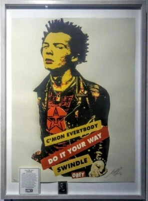 Sid Vicious Print 2003 Obey Giant Shepard Fairey Signed Artwork Punk Rock  - Image 1 of 4