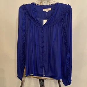 Blouse By Loft. NWT. Size Small. Royal Blue - Bild 1 von 6