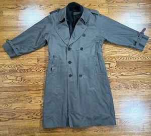 Burberry London Trench Coat Grey Mens Size L - Picture 1 of 15