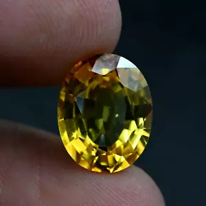 6.40 Ct Certified Natural Ceylon Yellow Sapphire Oval Cut Loose Gemstone - Picture 1 of 5