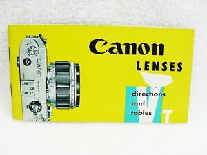 Canon Lenses (Rangefinder) Booklet | 43pg | 1956 | Pics & articles | $26 |