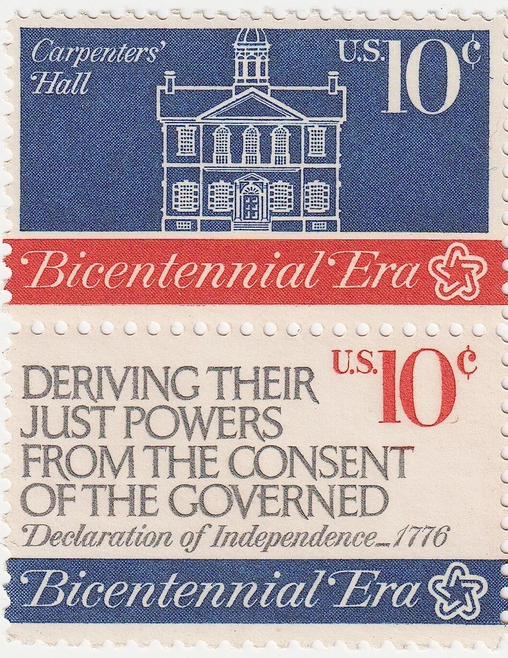 US Scott# 1543-44 Bicentennial Era 10c MNH S4 - Image 1 of 1