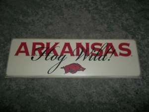 ARKANSAS RAZORBACKS Recycled Wood Wall Hanging Sign Plaque Danielson Designs - Picture 1 of 2