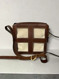 Salvatore Ferragamo Brown Crossbody bag 214225 canvas leather - Picture 1 of 13