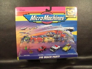 MICRO MACHINES #40 BEACH PARTY, SURF WOODY, BEACH DUDES, MANX BUGGY & 51 FORD - Picture 1 of 3