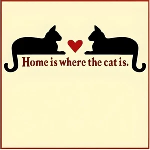 CASA È DOVE SI TROVA IL GATTO - STENCIL PER GATTI ANIMALE FAI DA TE - Lo stencil artistico - Foto 1 di 6