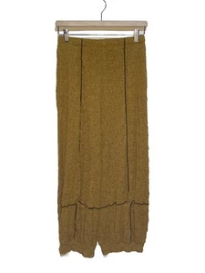 IC BY CONNIE K Small Mustard Pull On Textured Balloon Leg Ankle Pant - Picture 1 of 12