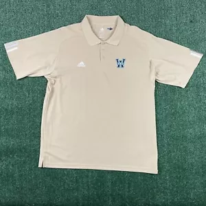 UNC Wilmington Seahawks Polo Shirt Adult XL Mens Gold Adidas Athletic Work Golf - Picture 1 of 7