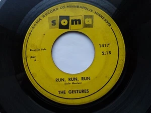 GESTURES 45 'RUN RUN RUN' USA SOMA WILD 1964 GARAGE PSYCH FREAK BEAT MOD FUZZ V- - Picture 1 of 2