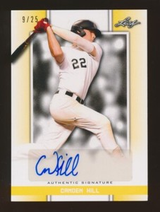 2019 Leaf Perfect Game National Showcase (Yellow) -CAMDEN (CAM) HILL -Ser #09/25