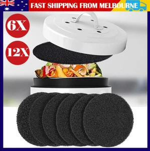 6X Compost Bin Filters Charcoal Round Sheets Indoor Kitchen Compost Replacements - Picture 1 of 11
