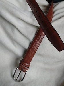 Perry Ellis "Portfolio" Gr. 36, braun, vollnarbiges Rindsleder, SS-Schnalle 34" bis 40"  - Bild 1 von 6