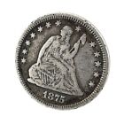 1875 Seated Liberty Quarter 25C Silver U.S Coin.