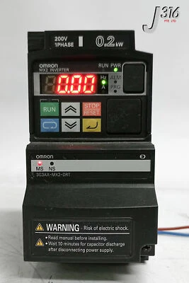 25501 OMRON MX2 INVERTER NE18214-002, 200V 1PH, 0.2KW 3G3MX2-AB002-V1 - Bild 1 von 4