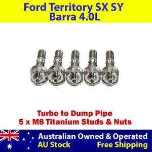 Titanium Turbo To Dump Pipe Stud Kit For Ford Territory SX SY Barra 4.0L - Picture 1 of 3