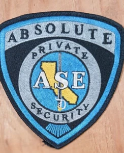 Collector Patch ~ ASE Absolute PRIVAT Security Inc. Safety Officer KOSTENLOSER VERSAND - Bild 1 von 3