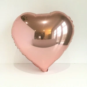 Brand New 18" Rose Gold Heart Shaped Love Valentines Party Balloon - Picture 1 of 3