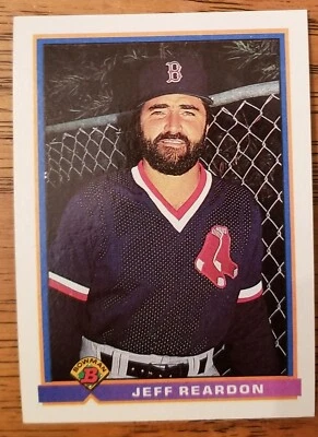 Jeff Reardon Boston Red Sox 1989 Bowman Baseball Card #107 MT - Image 1 of 2