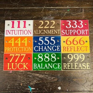Magical Angel Numbers, Solid Wood and Paint - Picture 1 of 14