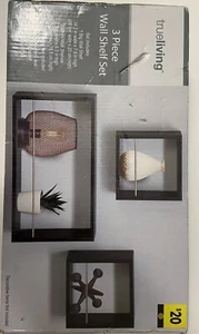 TrueLiving 3 Piece Wall Shelf Set 1-Big & 2-Small Shelve Instructions & Hardware - Picture 1 of 4
