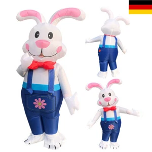 Erwachsene Aufblasbares Hasenkostüm Aufblasbarer Anzug Osterhase Party Kostüm DE - Bild 1 von 13