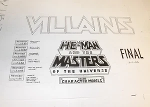 He-Man MOTU Allies Animation Apx 73 x Hojas de Modelo RARO - Imagen 1 de 3
