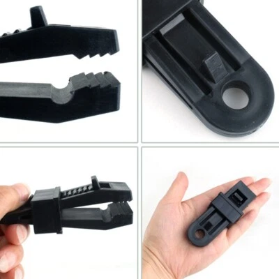 INTSUPERMAI® 24Pcs Polypropylene Heavy Duty Tarp Clips Clamps Black For Awnings,Canopies,Tarp