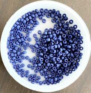 8/0 Miyuki Japanese Seed Beads, Matt Cobalt (92075), 10g - Picture 1 of 1