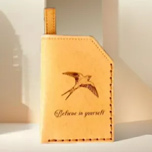 Believe in yourself.Swallow. Leather key chain Cardholder - Bild 1 von 9