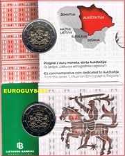 LITOUWEN - COINCARD 2 € COM. 2020 BU -  REGIO AUKSTAITIJA