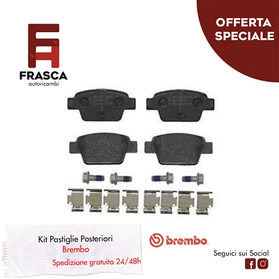 Pastiglie Freno Posteriori Brembo Lancia Delta III 1.6 Multijet 120 CV 1.9 190CV - Imagen 1 de 2