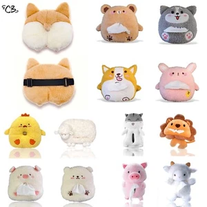 Lindo soporte de tela para animales de dibujos animados bolsa colgante para coche hogar cerdo oso hámster - Imagen 1 de 60