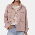 NWT Loft Linen Utility Cargo Twill Jacket in Pink Women’s Size Small
