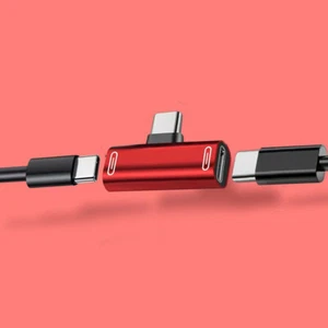 USB C Splitter Type C Male to Dual Type C Female Adapter Converter 2 in 1 - Photo 1 sur 17