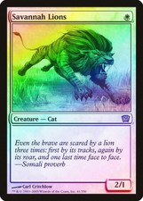 Savannah Lions FOIL 9th Edition PLD White Rare MAGIC GATHERING CARD ABUGames