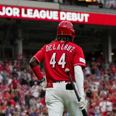 MLB BASEBALL CINCINNATI REDS ELLY DE LA CRUZ GAMEROOM DECOR FRIDGE MAGNET #3 Cover
