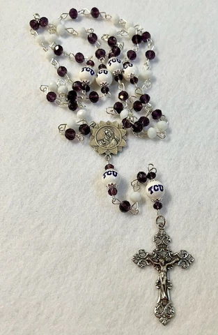 TCU ROSARY TEXAS CHRISTIAN UNIVERSITY COLLEGE HORNED FROG ORNAMENT LOGO PRAYER Cover