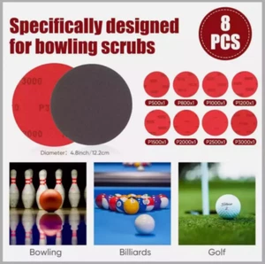 8 Bowling Ball Sanding Pad Set Pack Bowling Ball Surface Sanding Pads Bowlin **# - Picture 1 of 10