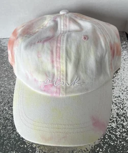 Victoria's Secret PINK Womens Tie Dye Baseball Hat White/Pink One Size NWT - Picture 1 of 6