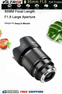 VILTROX 85mm F1.8 II lens Auto Focus Lens For Sony E Mount Camera Version II - Image 1 of 4
