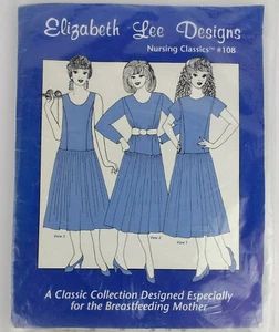 Elizabeth Lee Designs Nursing Classics Sewing Pattern #108 Dress Sleeve Options - Foto 1 di 3
