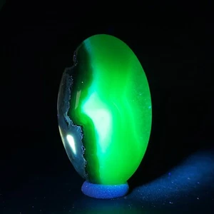 Nuevo Find Silver Light Ágata Palma Pulido Curativo Brillo Bajo Luz UV C789 - Imagen 1 de 7