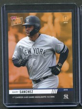 2019 Topps NOW Road To Opening Day BONUS Gary Sanchez #ODB-3 Yankees